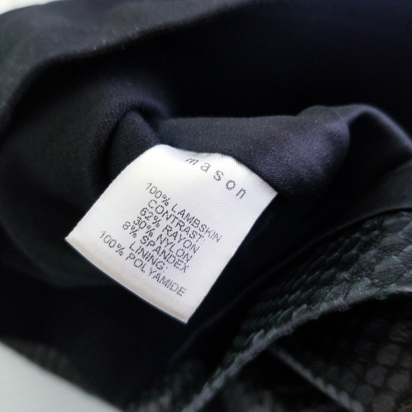 Mason X Michelle Mason Lambskin Leather Colorblock Phyton Embossed Tank dress - Picture 8 of 15